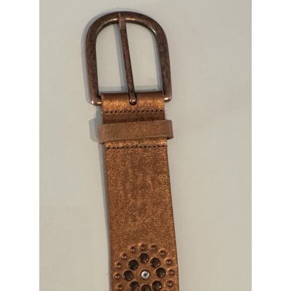 CACHE Belt Women’s Size Large Leather Studded Gem Western Country designer chic - Picture 4 of 6